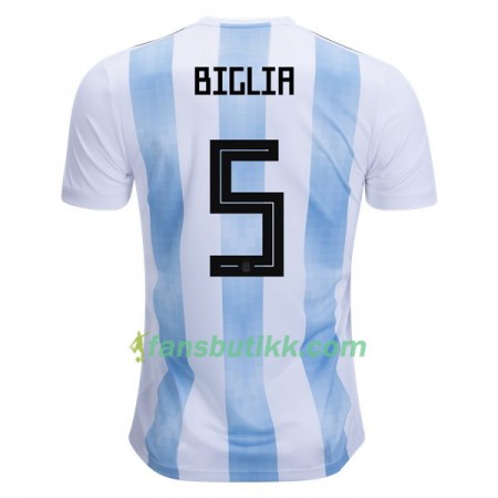 Fotball-VM 2018 Argentina drakt Biglia 5 Hjemmetrøye